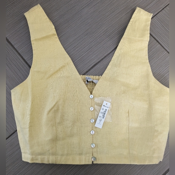 Madewell 100% linen crop vest - Picture 5 of 6